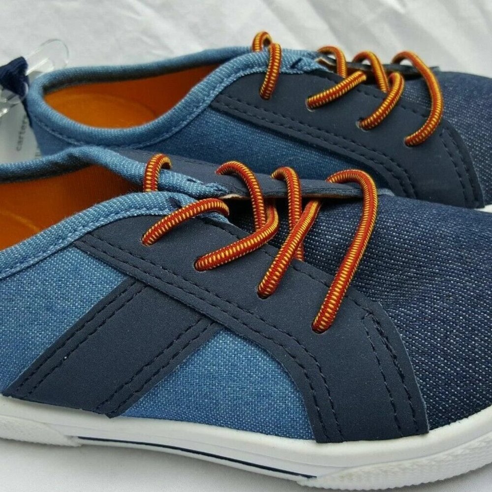 Carter’s Dante Boys Blue Denim Toddler Size 7 Shoes ## NWT